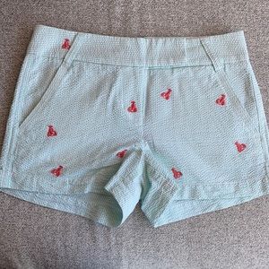 J.Crew lobster seersucker shorts